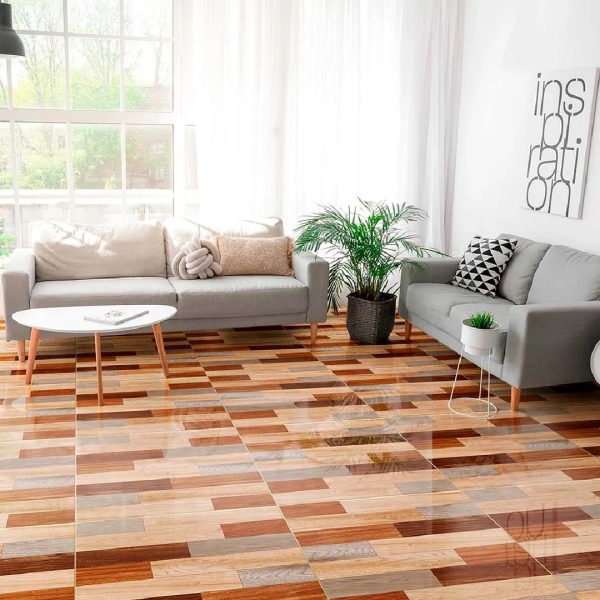 PISO CELIMA MADERA CIPRES MIX BEIGE BR 60X60 - Imagen 2